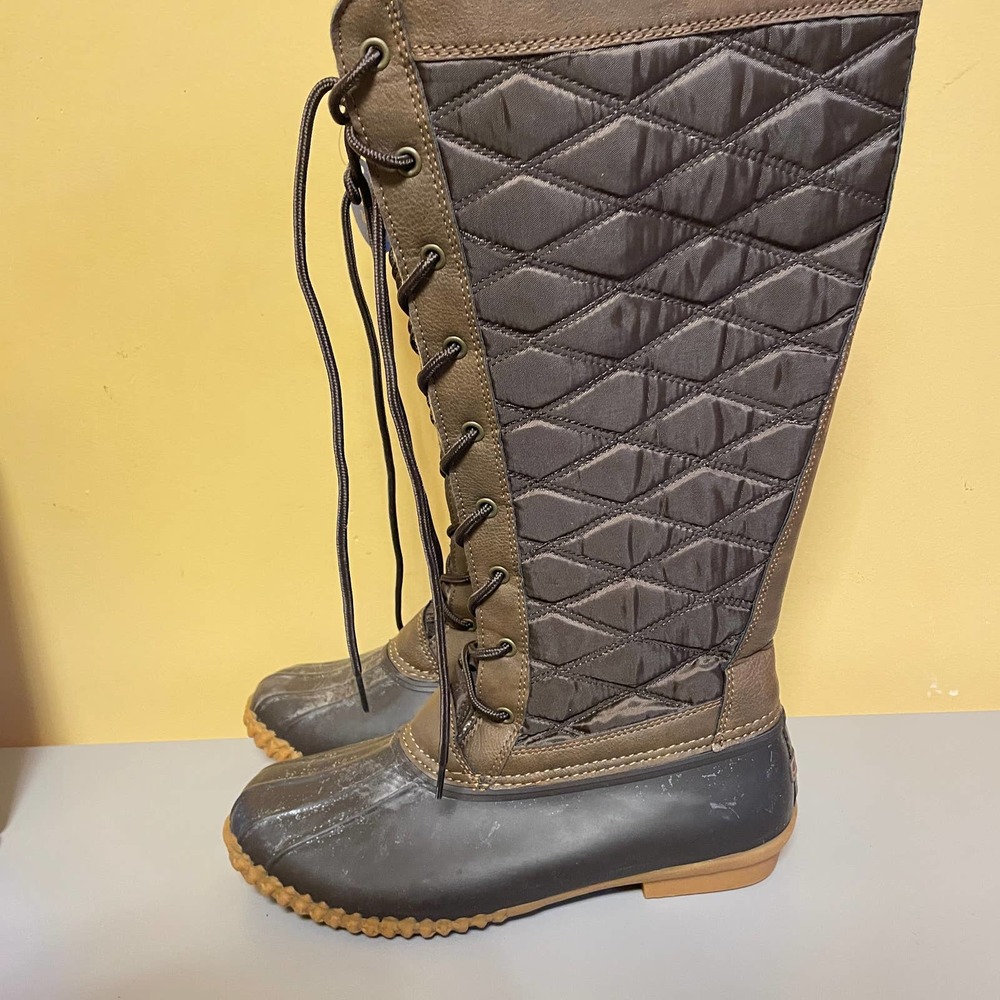 NWT JBU by Jambu Etna Boots 11 Brown Quilted Plaid Lining - Picture 8 of 8